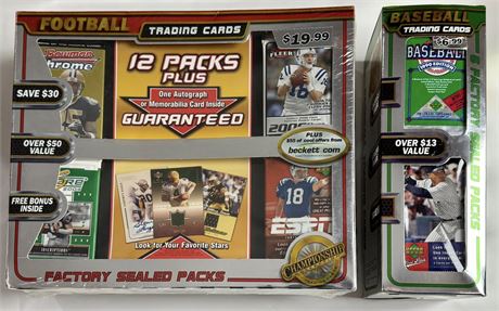 Championship Multi Year NFL Football (12) Packs & MLB Baseball (6) Packs READ