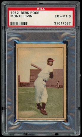 1952 Berk Ross Monte Irvin PSA 6 EXMT
