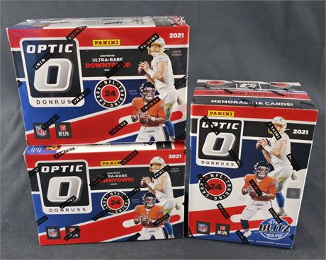 2021 Panini Donruss Optic Football Factory-Sealed Mega Box Lot (3) Fanatics