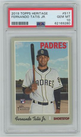 2019 Topps Heritage #517 Fernando Tatis Jr. PSA 10 GEM MINT
