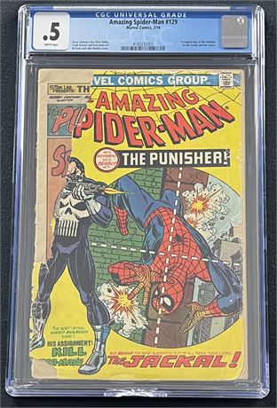 Amazing Spider-Man #129 CGC .5 1974 1st App Punisher, Jackal