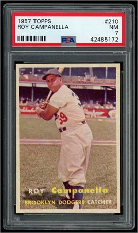 1957 Topps #210 Roy Campanella PSA 7 NM