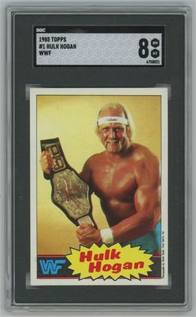1985 Topps #1 Hulk Hogan RC WWF SGC 8 NMMT