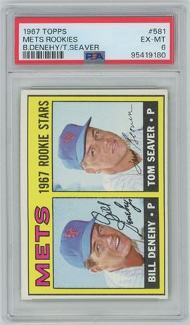 1967 Topps #581 Tom Seaver RC Hi # PSA 6 EXMT