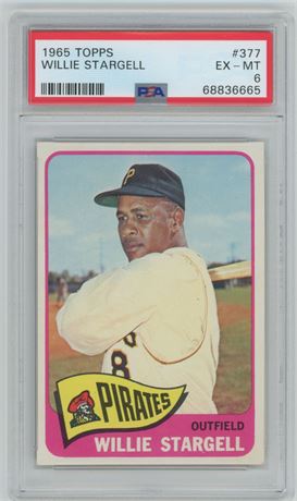 1965 Topps #377 Willie Stargell PSA 6 EXMT