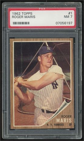 1962 Topps #1 Roger Maris PSA 7 NM