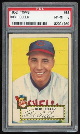 1952 Topps #88 Bob Feller PSA 8 NMMT