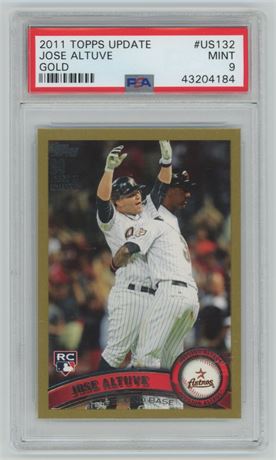 2011 Topps Update #US132 Jose Altuve GOLD RC 568/2011 PSA 9 MINT