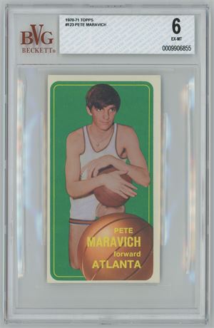 1970 Topps #123 Pete Maravich RC BVG 6 EXMT
