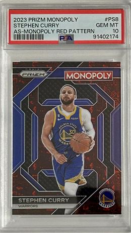 2023 Panini Prizm Monopoly Stephen Curry As Monopoly Red Pattern PSA 10