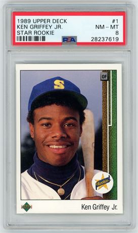 1989 Upper Deck #1 Ken Griffey Jr Star Rookie PSA 8 NMMT
