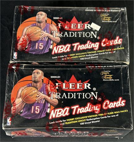 2000 Fleer Tradition Basketball Hobby Box Lot (2) (READ)