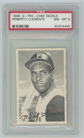 1969 OPC Deckle Roberto Clemente RARE PSA 8 NMMT