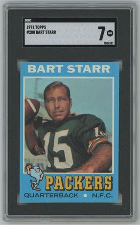 1971 Topps #200 Bart Starr SGC 7 NM