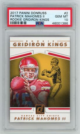 2017 Panini Donruss #2 Patrick Mahomes RC Gridiron Kings PSA 10 GEM MINT