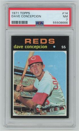 1971 Topps #14 Dave Concepcion PSA 7 NM