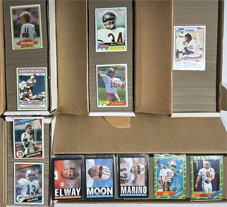1980-'82, '84-'86 Topps Football Complete Sets (6) Loaded with Stars and HOF