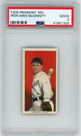 1909-11 T206 Piedmont 350 "Iron Man" McGinnity HOF PSA 2 GOOD