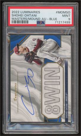 2022 Luminaries Shohei Ohtani Masters Of The Mound Auto 2/5 PSA 9 Pop 1 Highest
