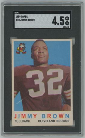 1959 Topps #10 Jim Brown SGC 4.5 VGEX+ Nicely Centered
