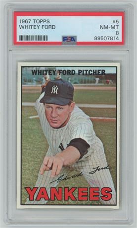 1967 Topps #5 Whitey Ford PSA 8 NMMT