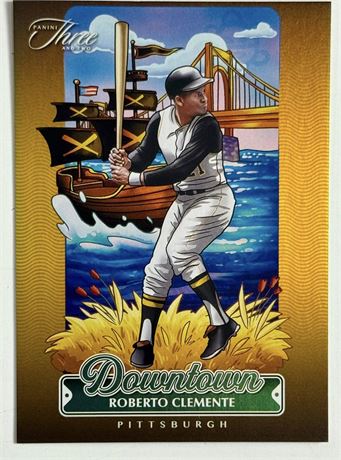 2025 Panini Three and Two #9 Roberto Clemente Downtown Case Hit