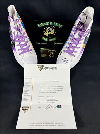Mario Lemieux Autographed Custom Converse All-Stars Size 11.5 By Bidry B Kicks
