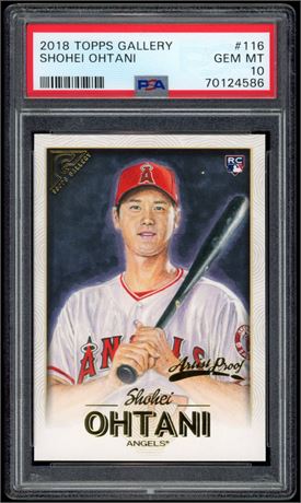 2018 Topps Gallery #116 Shohei Ohtani RC PSA 10 Gem Mint