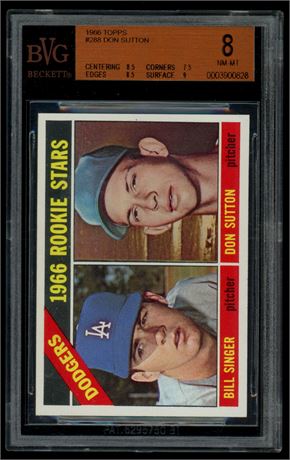 1966 Topps #288 Don Sutton RC BVG 8 NMMT