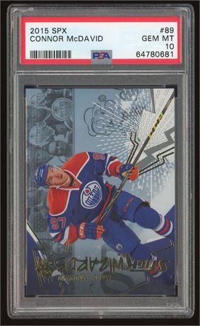 2015 SPX #89 Connor McDavid RC Stick Wizards PSA 10 GEM MINT