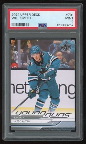2024 Upper Deck #701 Will Smith RC Young Guns PSA 9 MINT