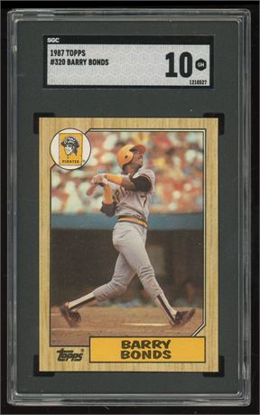1987 Topps #320 Barry Bonds RC SGC 10 GEM MINT
