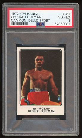 1973 Panini #289 George Foreman RC Campioni Dello Sport PSA 4 VGEX
