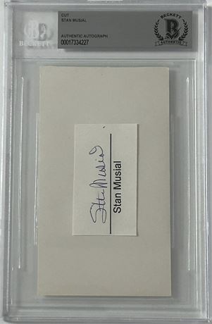 Stan Musial Cut Auto BGS Authentic