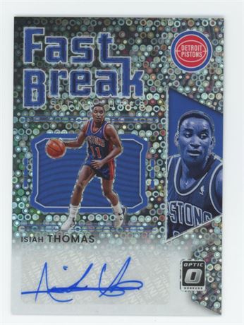 2021-22 Panini Optic Isiah Thomas Fast Break Prizm Auto