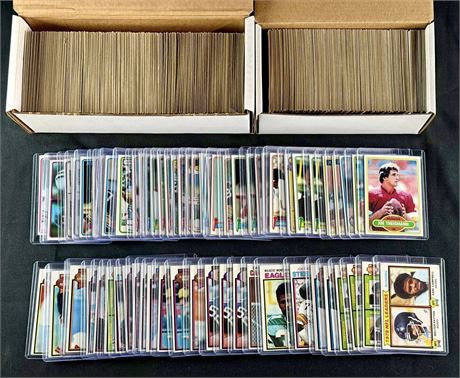 1979-1981 Topps Football Lot (600+) w/Stars VG to EX