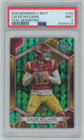 2023 Bowman U Best #100 Caleb Williams RC 08/15 PSA 9 MINT