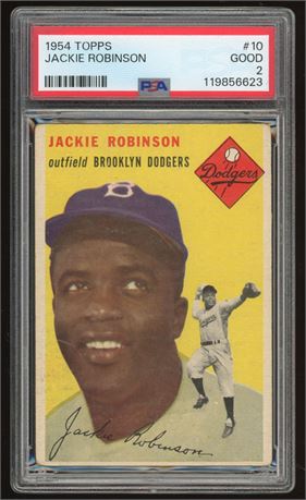 1954 Topps #10 Jackie Robinson PSA 2 GOOD