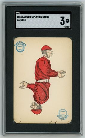 1884 Lawson's Playing Cards Catcher SGC 3 VG