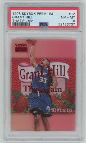 1998 Skybox Premium #12 Grant Hill That's Jam Insert PSA 8 NMMT