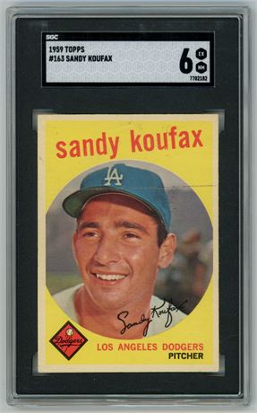 1959 Topps #163 Sandy Koufax SGC 6 EXMT