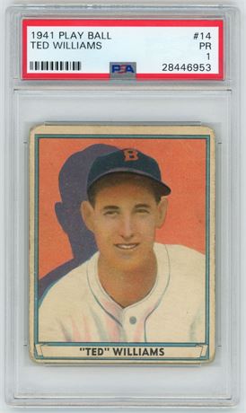 1941 Play Ball #14 Ted Williams PSA 1