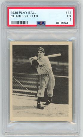 1939 Play Ball #88 Charles Keller PSA 5 EX