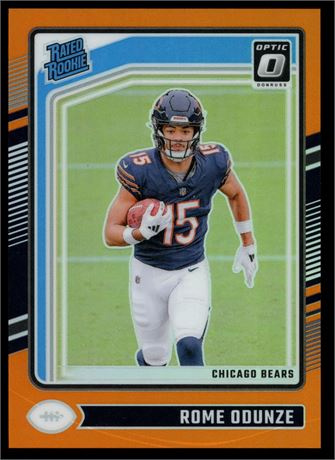 2024 Panini Optic #286 Rome Odunze Rated Rookie Orange 245/249