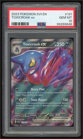 2023 Pokémon Scarlet & Violet Toxicroak Ex PSA 10 EXMT