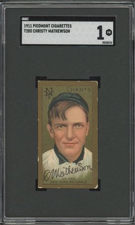 1909-11 T205 Piedmont Christy Mathewson SGC 1 POOR