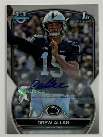 2022 1st Bowman Chrome U #59 Drew Allar RC Auto