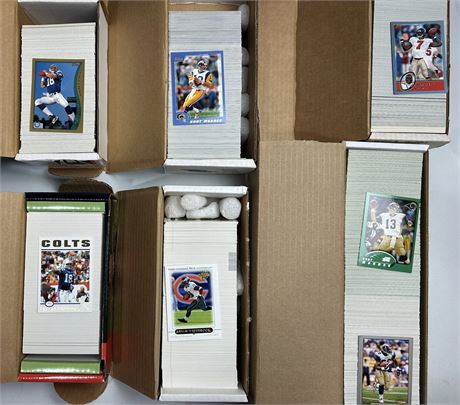 1998, '00-'05 Topps Football Complete Sets (7) Loaded with Stars and HOF