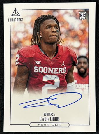 2020 Panini Luminance Year One CeeDee Lamb RC Auto