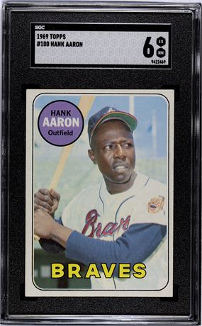 1969 Topps #100 Hank Aaron SGC 6 EXMT